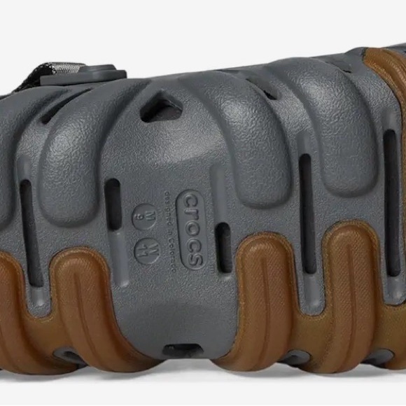CROCS echo gum Ro clog in Slate Grey Clog with Brown Outsole Accents main image 7